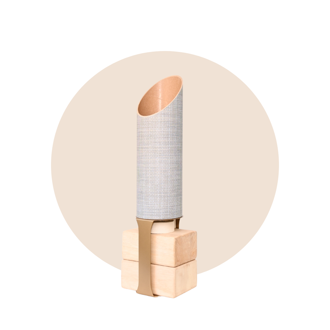 SeaWeave Yoga Mat Storage Tube with Gold Block Stand