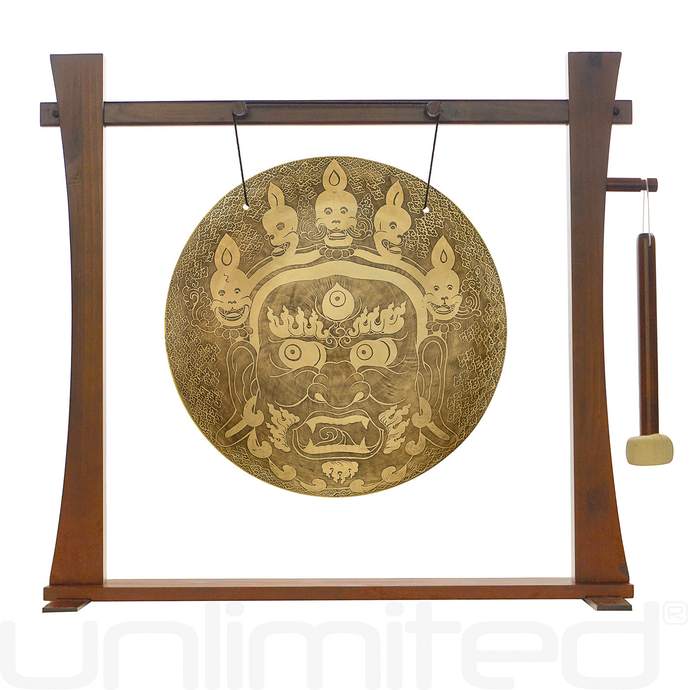 20" Bhairava Protection Gongs on Stands Spirit Guide Stand