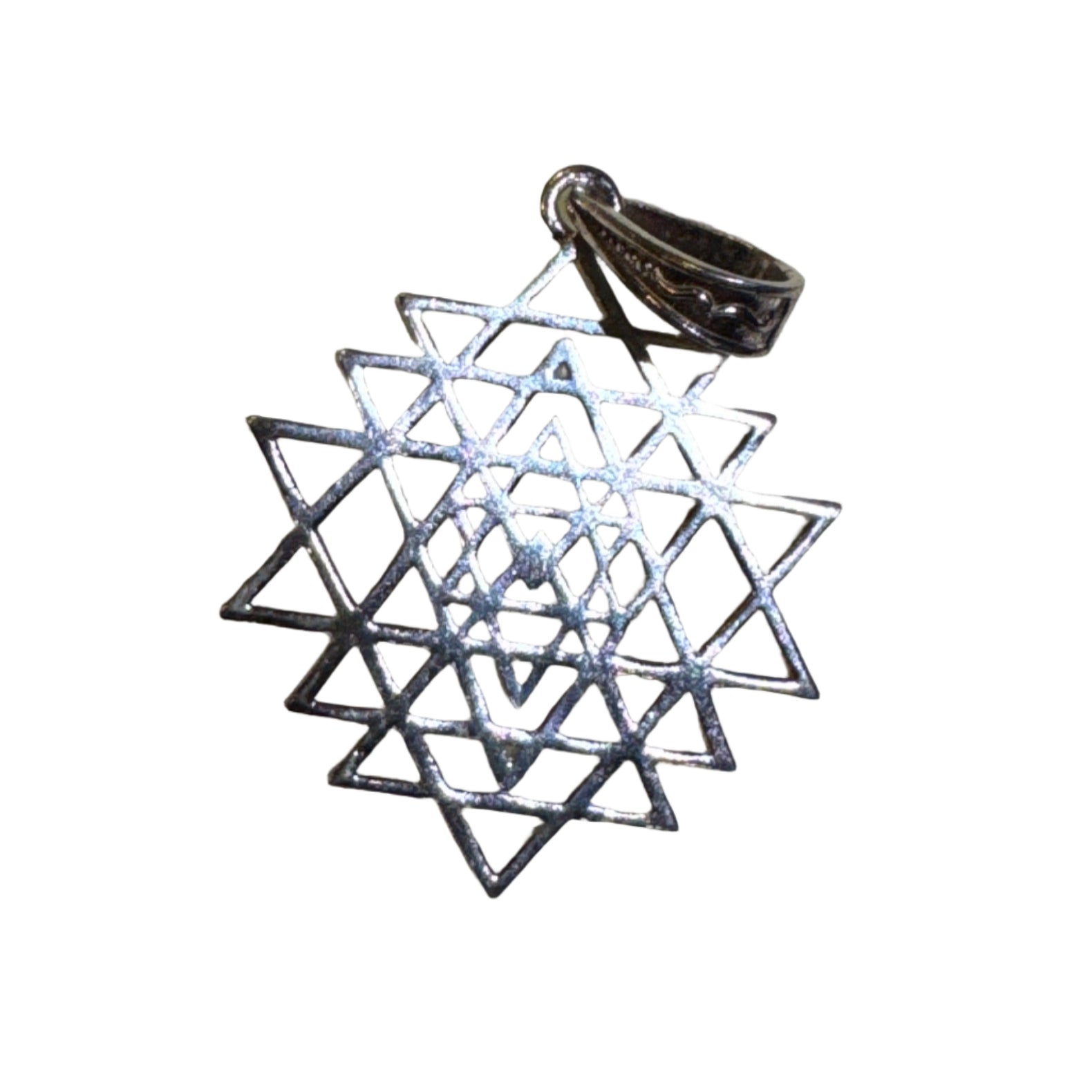 Sri Yantra Sterling Silver Pendant