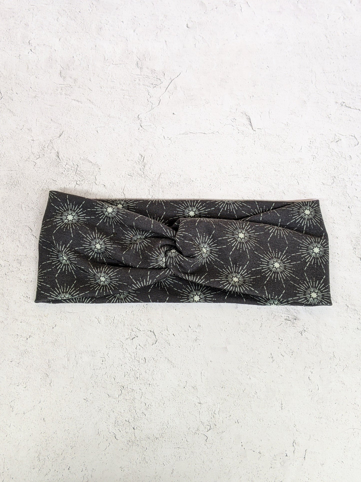 Star Burst Navy - Faux Knot Headband