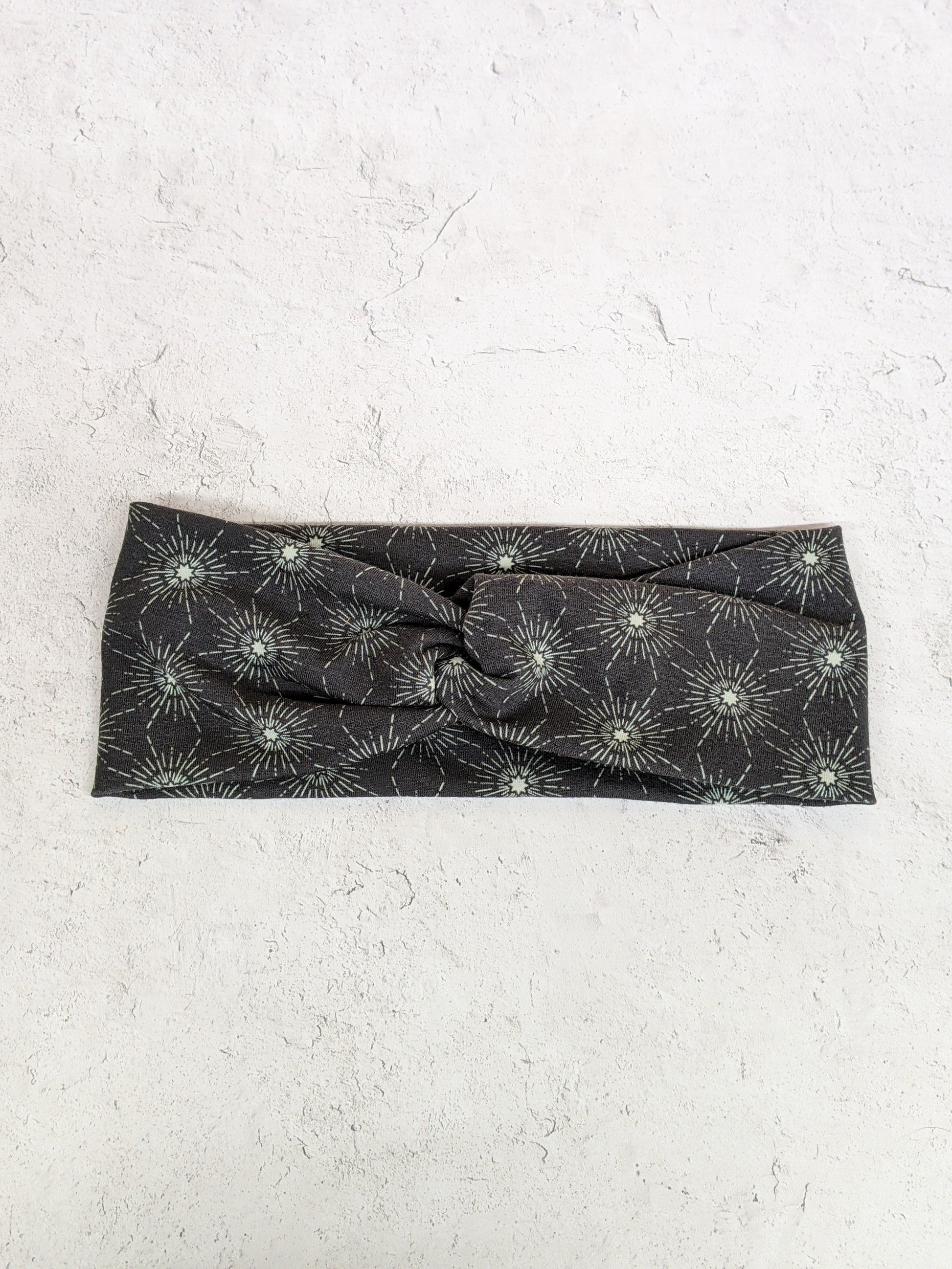 Star Burst Navy - Faux Knot Headband