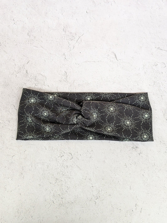 Star Burst Navy - Faux Knot Headband