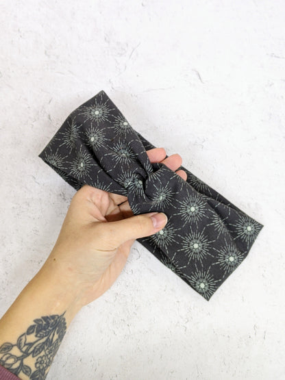 Star Burst Navy - Faux Knot Headband