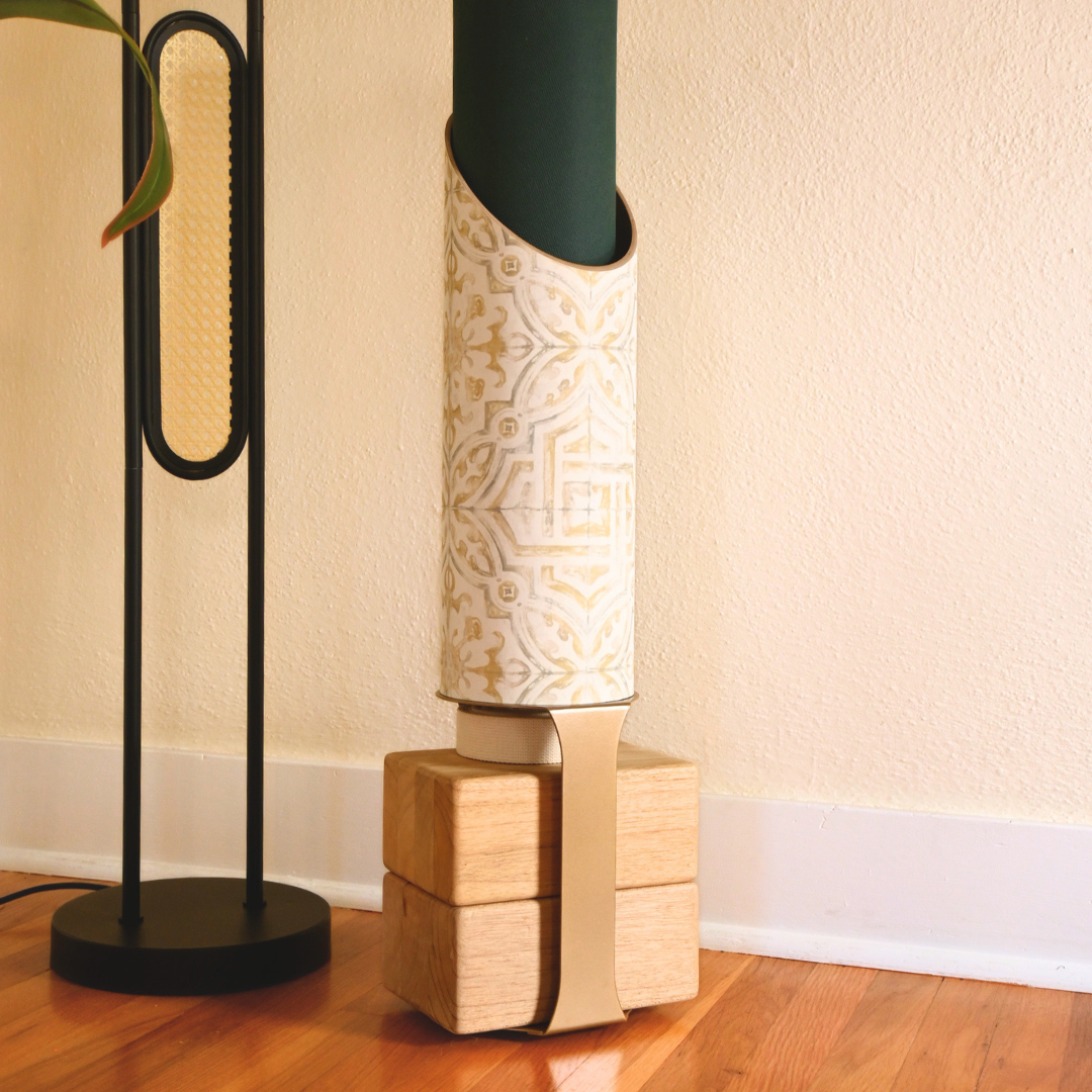Star Crossed Yoga Mat Storage Tube with Gold Stand