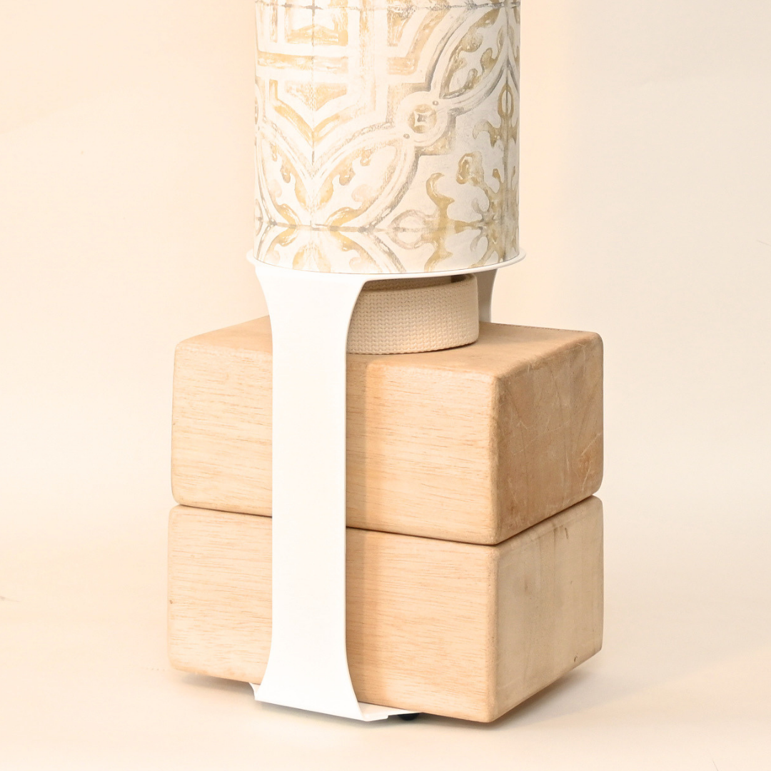 White Block Stand for Star Crossed Yoga Mat Storage Tube