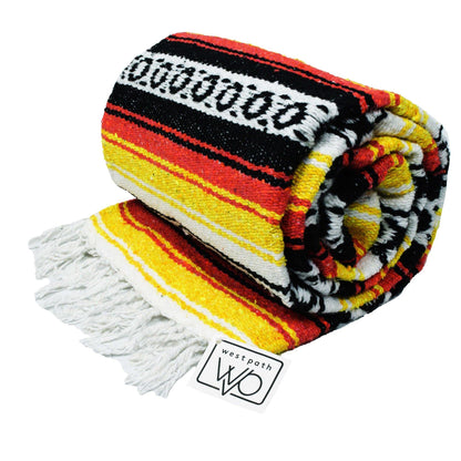 Sunflower Falsa Yoga Blanket Rolled