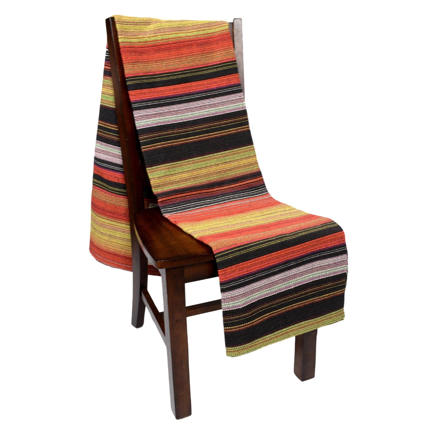 Sunrise Orange Povoa Yoga Blanket Over Chair