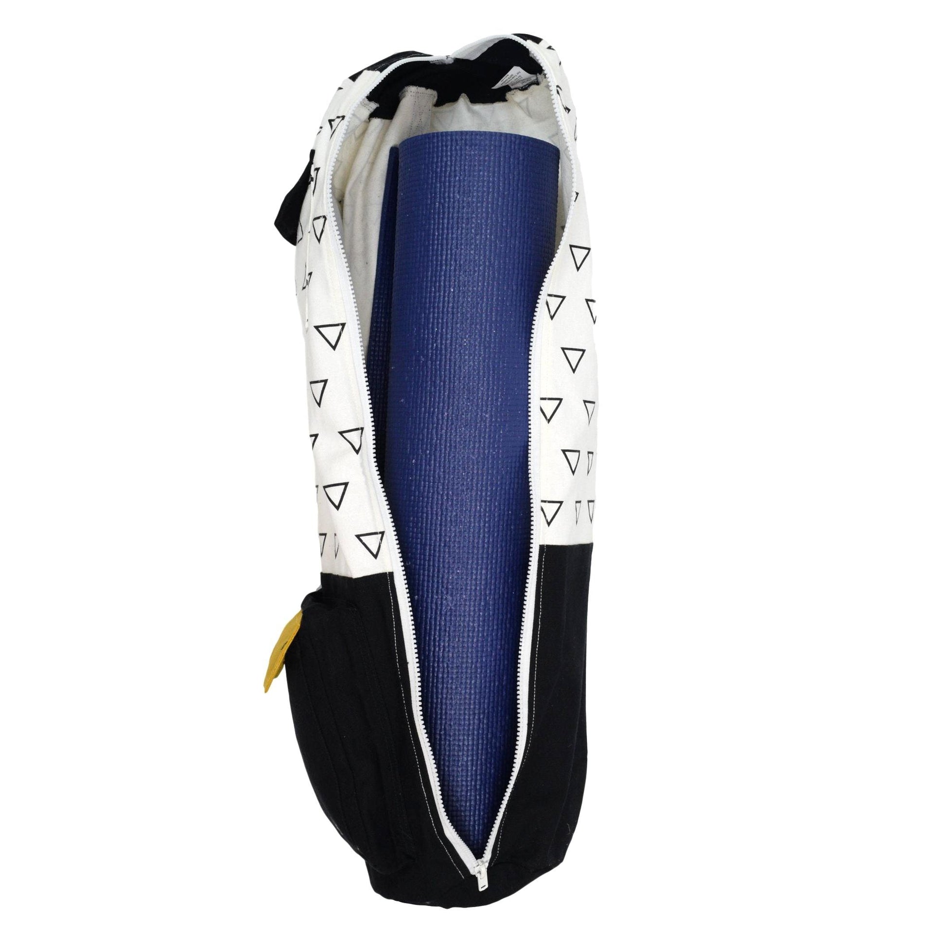Triangle Organic Yoga Mat Bag Open