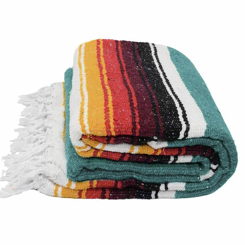 Turquoise Sunset Baja Yoga Blanket