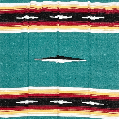 Turquoise Sunset Baja Yoga Blanket Details