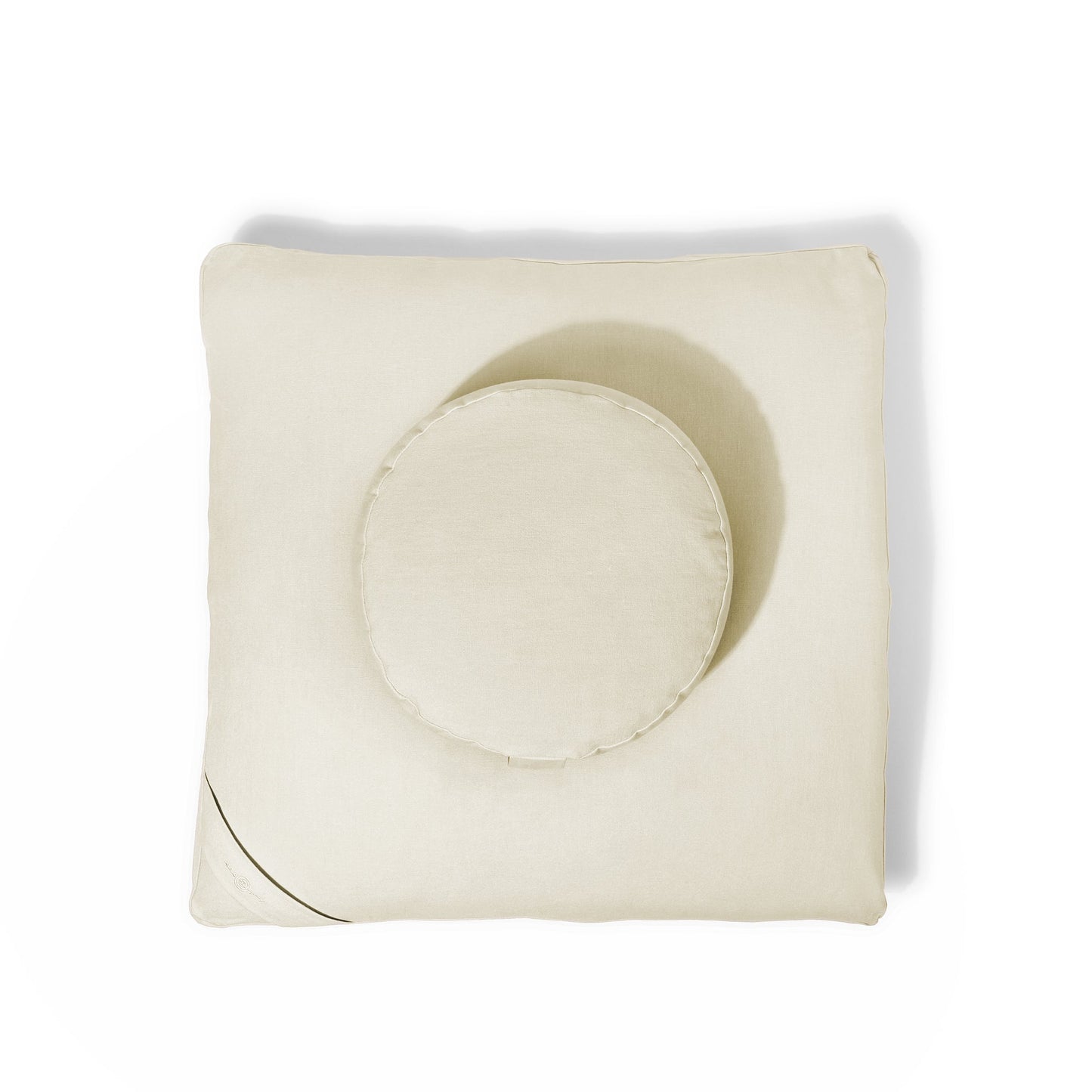 Vanilla Organic Meditation Cushion Set Top
