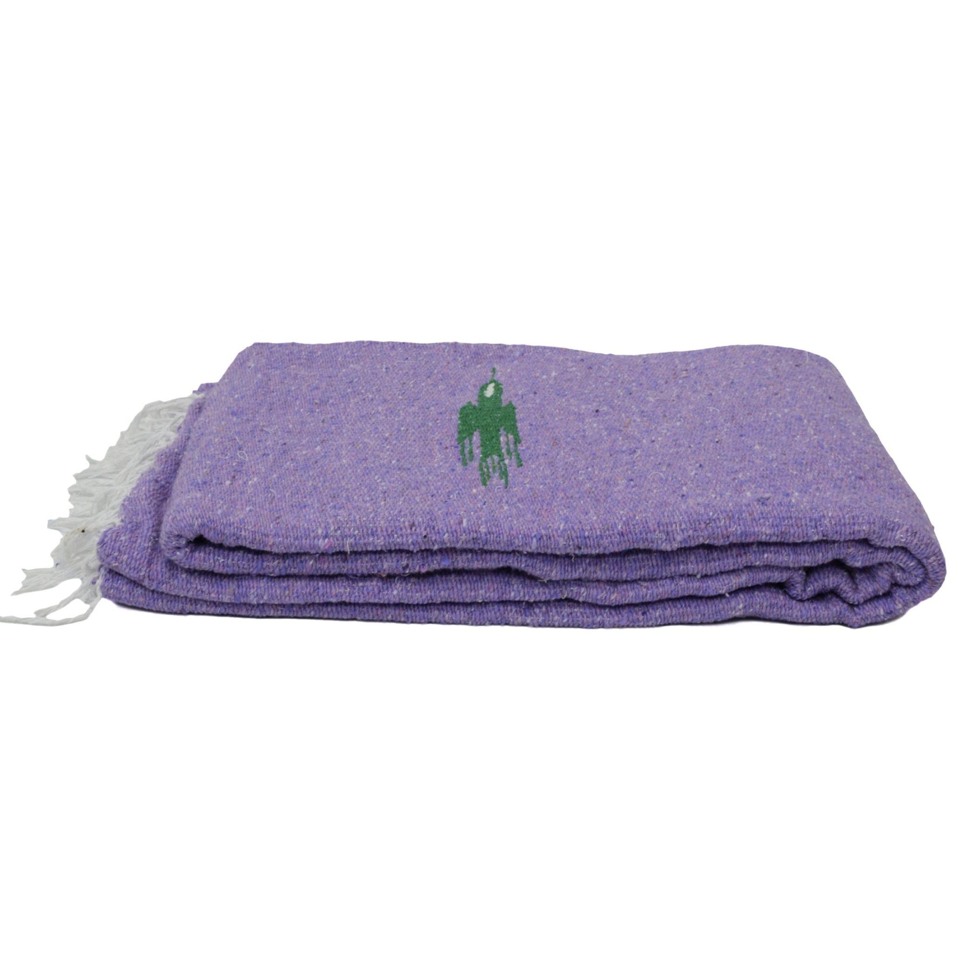 Violet Thunderbird Baja Yoga Blanket Side View
