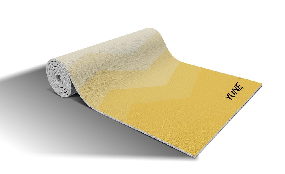 Yellow Pumice - PER Yoga Mat Rolled Out