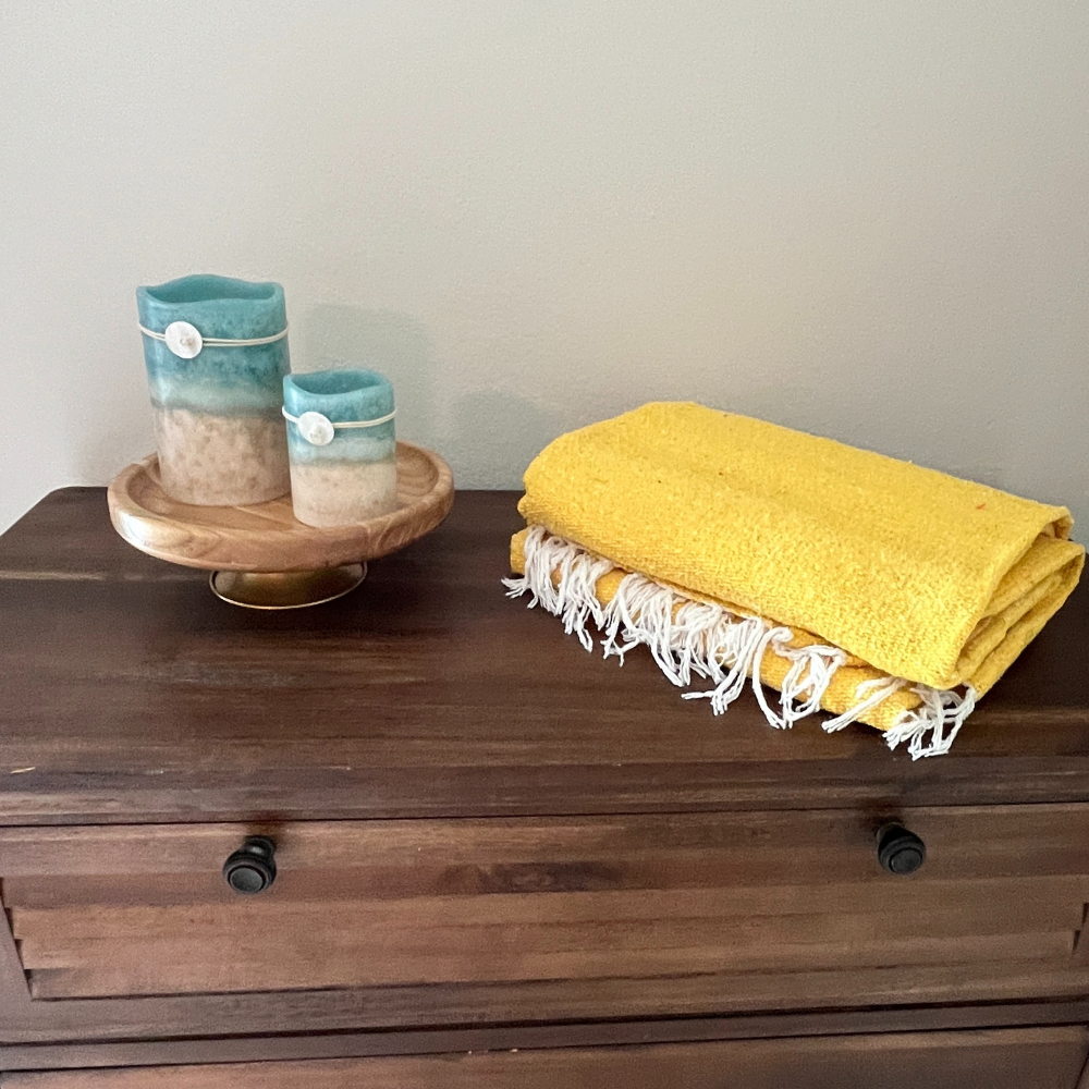 Yellow Solid Baja Yoga Blanket Styled at Home