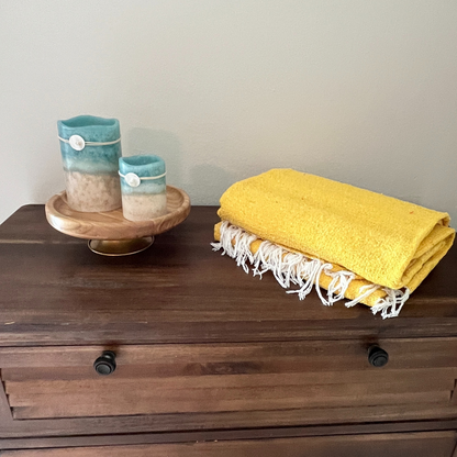Yellow Solid Baja Yoga Blanket Styled at Home