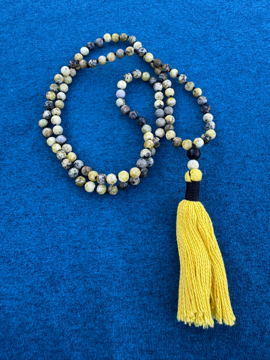 Yellow Turquoise  6mm Mala Prayer Beads