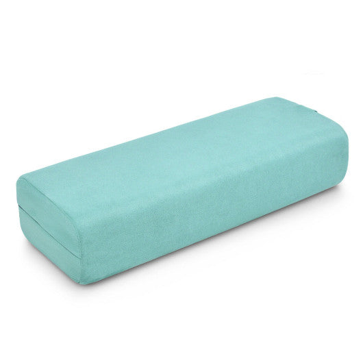 Yoga Bolster Pillow with Washable Cover and Carry Handle Spearmint Green