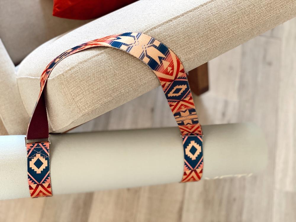 Yoga Mat Carrier Strap Pendleton Canyonlands Hanging on Chair