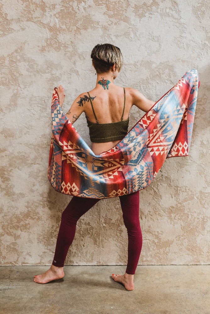 Yoga Mat Towel - Pendleton Canyonlands Yoga Practitioner