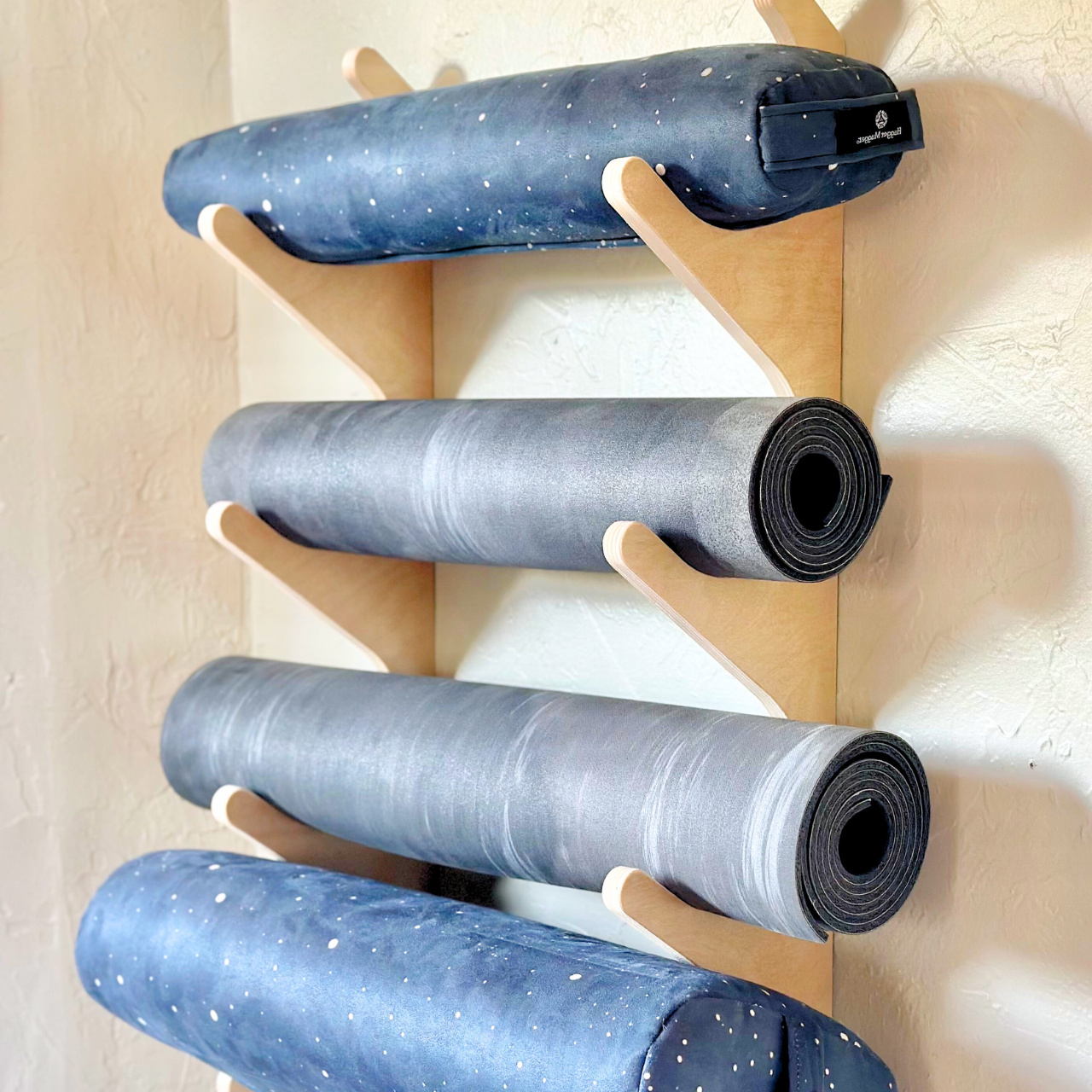 Yoga Rack Yoga Mat Wall Organizer Rack for Studio & Home Storage – Asivana Yoga