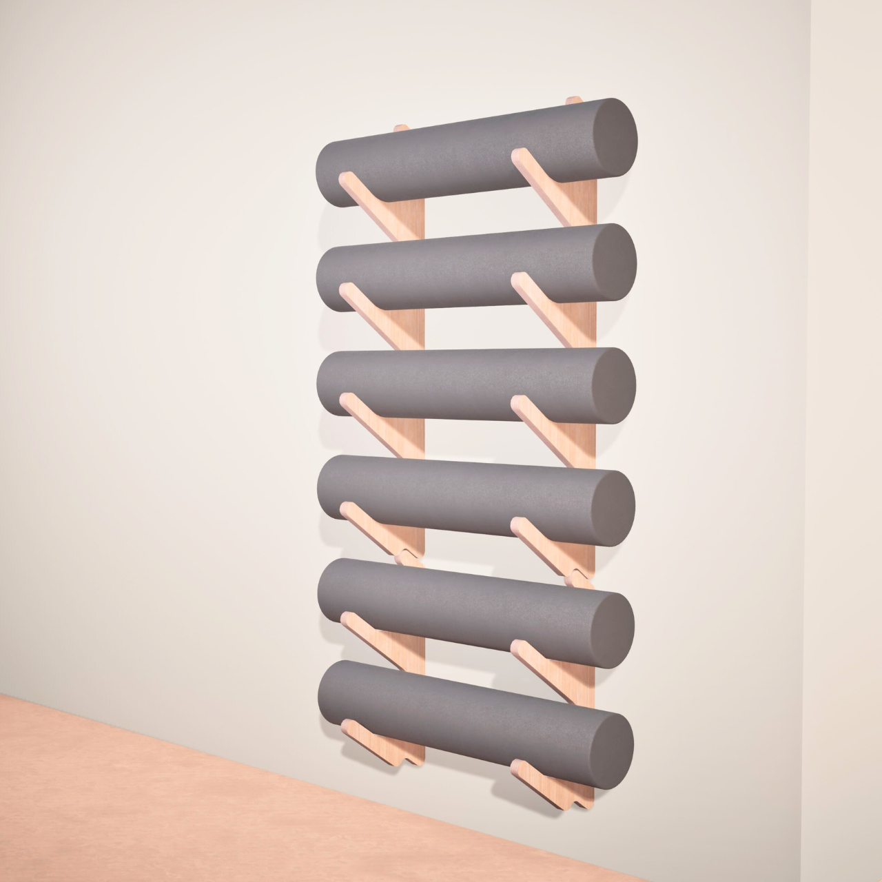 Yoga Mat Wall Organizer Rack Wall Mounted