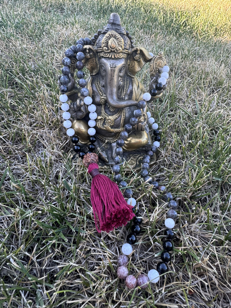 Traversing the In-between - 8mm Handcrafted Mala on Ganesha