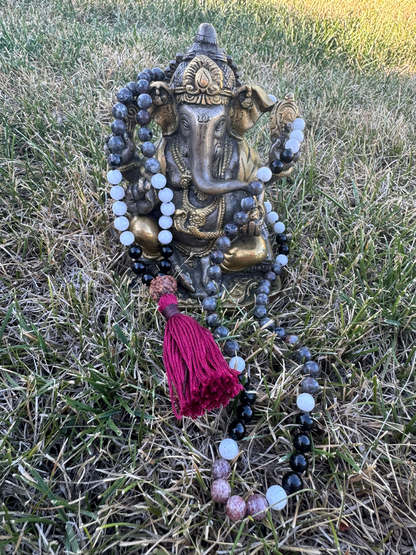 Traversing the In-between - 8mm Handcrafted Mala on Ganesha