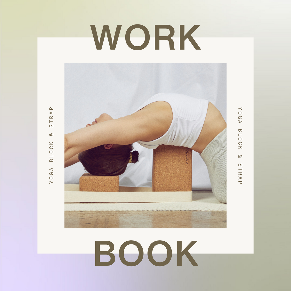 Ananday cork yoga block set practice guide