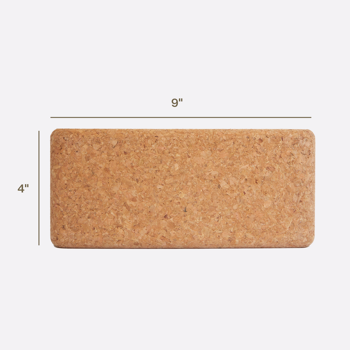 Ananday natural cork yoga block side dimensions