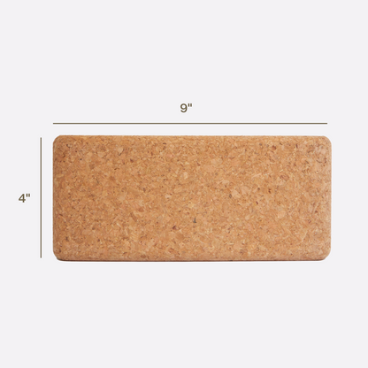Ananday natural cork yoga block side dimensions