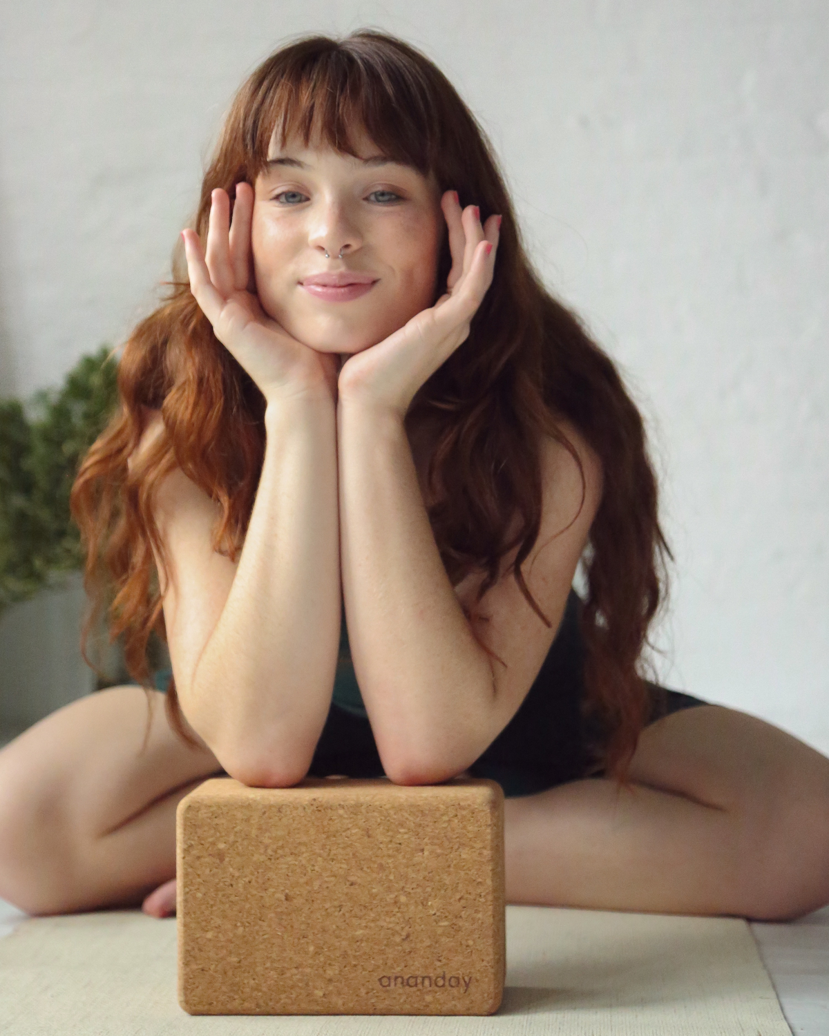 Ananday natural cork yoga block sustainability details