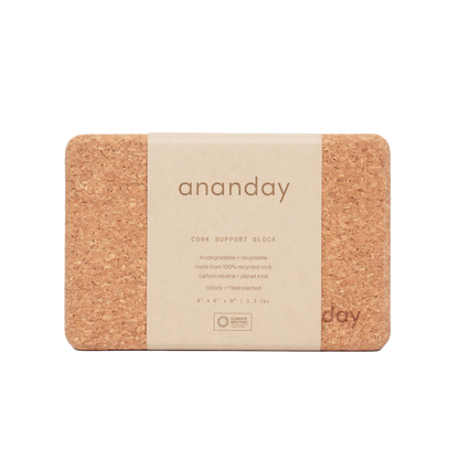 Ananday natural cork yoga block