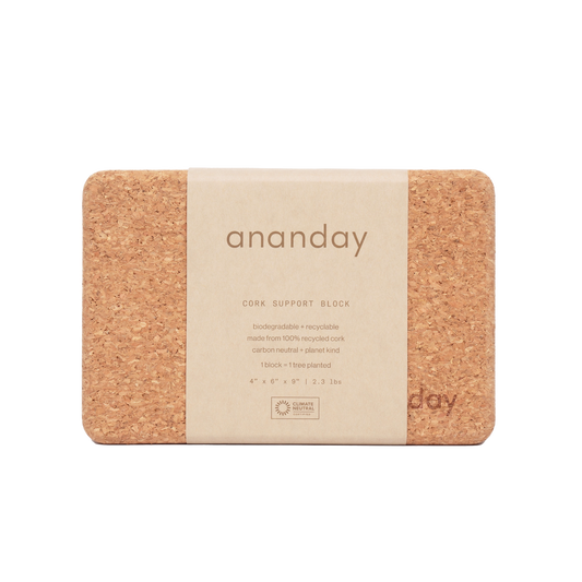 Ananday natural cork yoga block