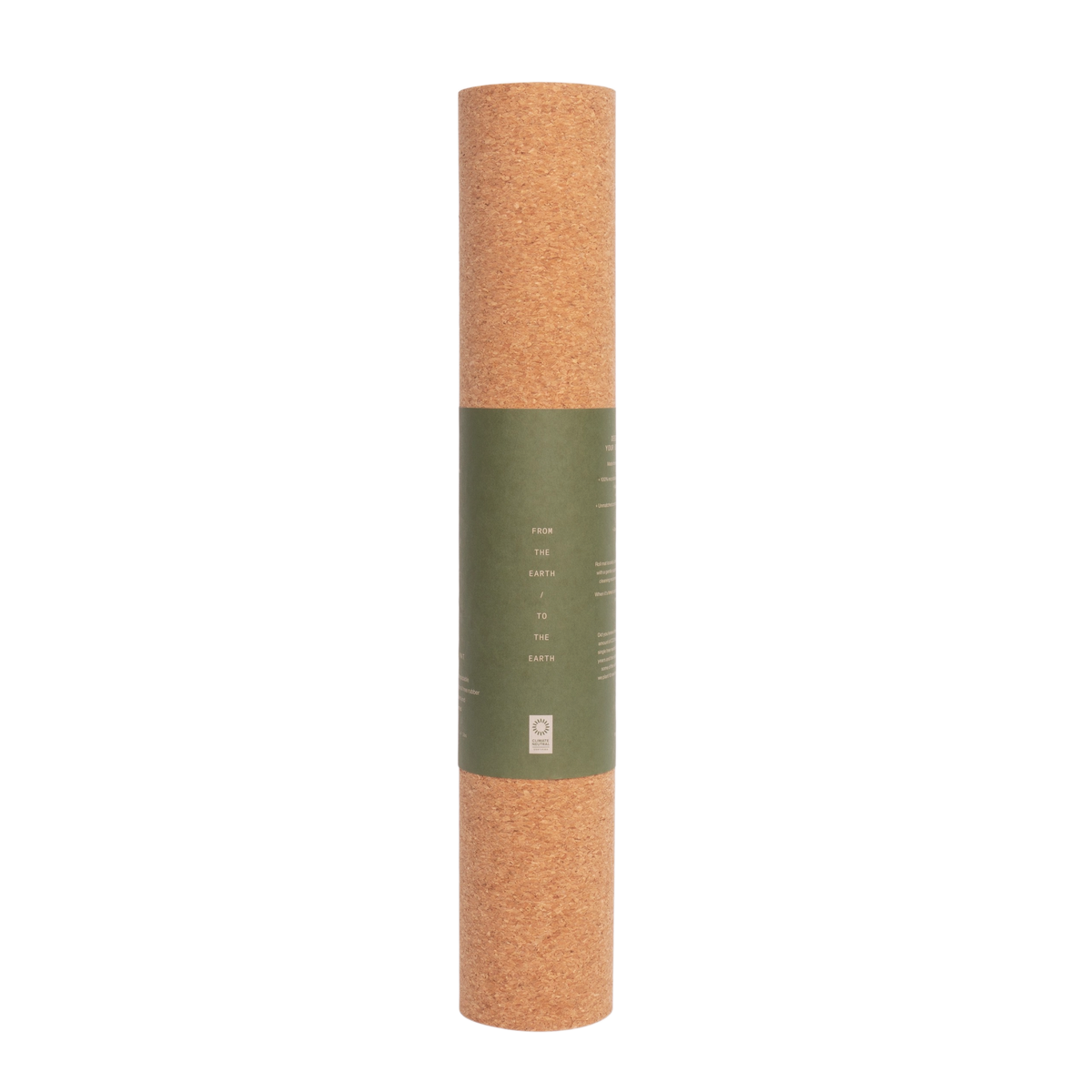 Ananday natural cork yoga mat side view