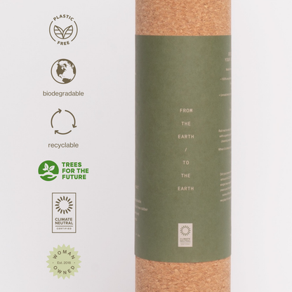 Ananday natural cork yoga mat material and sustainability details