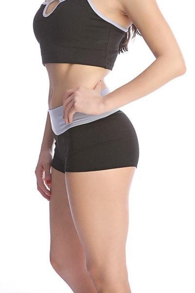 Bumble Yoga Shorts Slate Waistband Side
