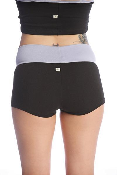Bumble Yoga Shorts Slate Waistband Back