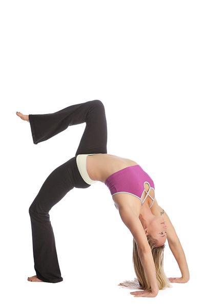 The Classic Women's Yoga Pants Ivory Yoga Pose