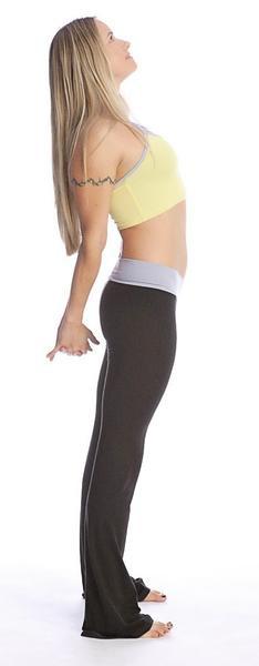 The Classic Women's Yoga Pants Slate Pose
