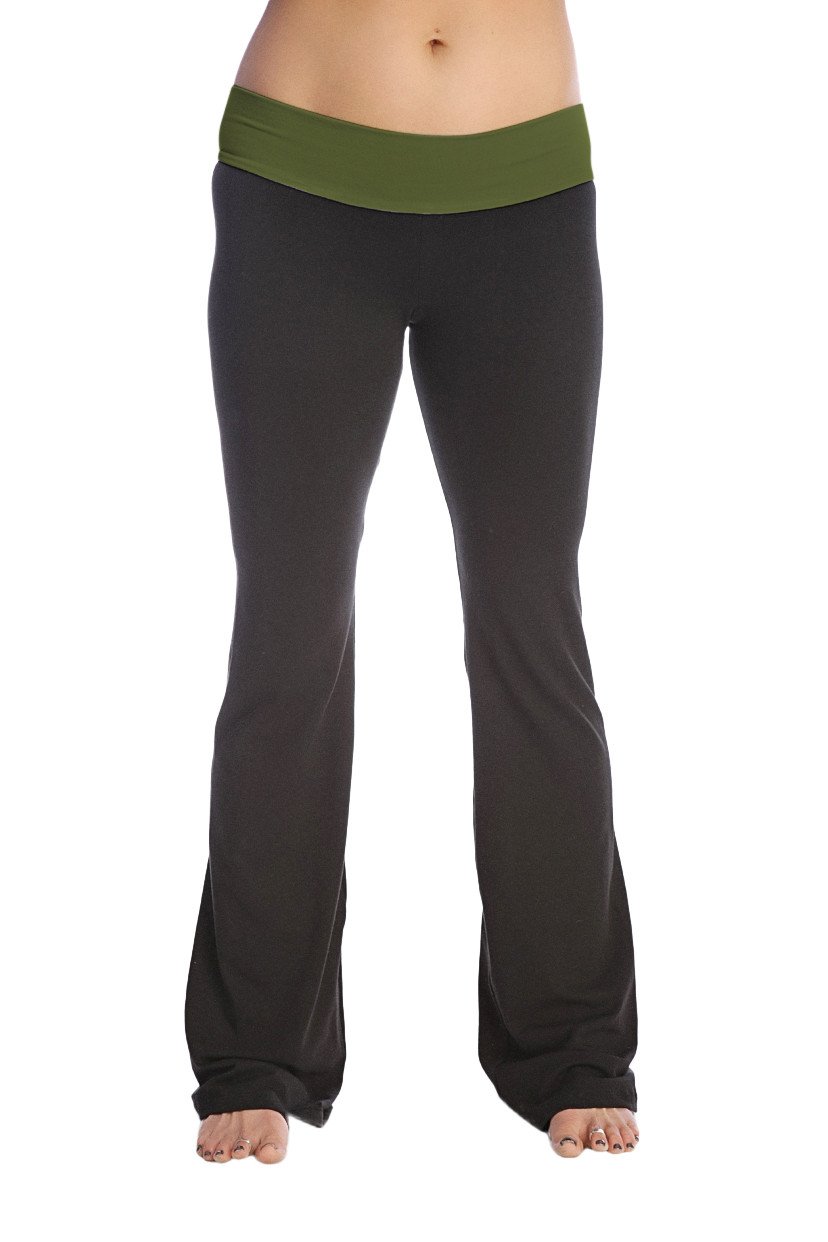 The Classic Women's Yoga Pants Forest Green Front
