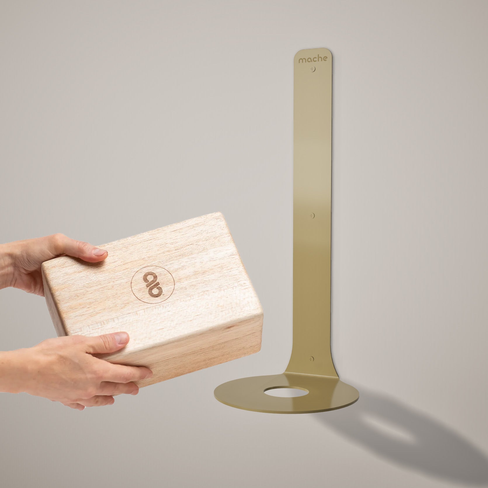 Yoke Yoga Block Wall Bracket | Gold