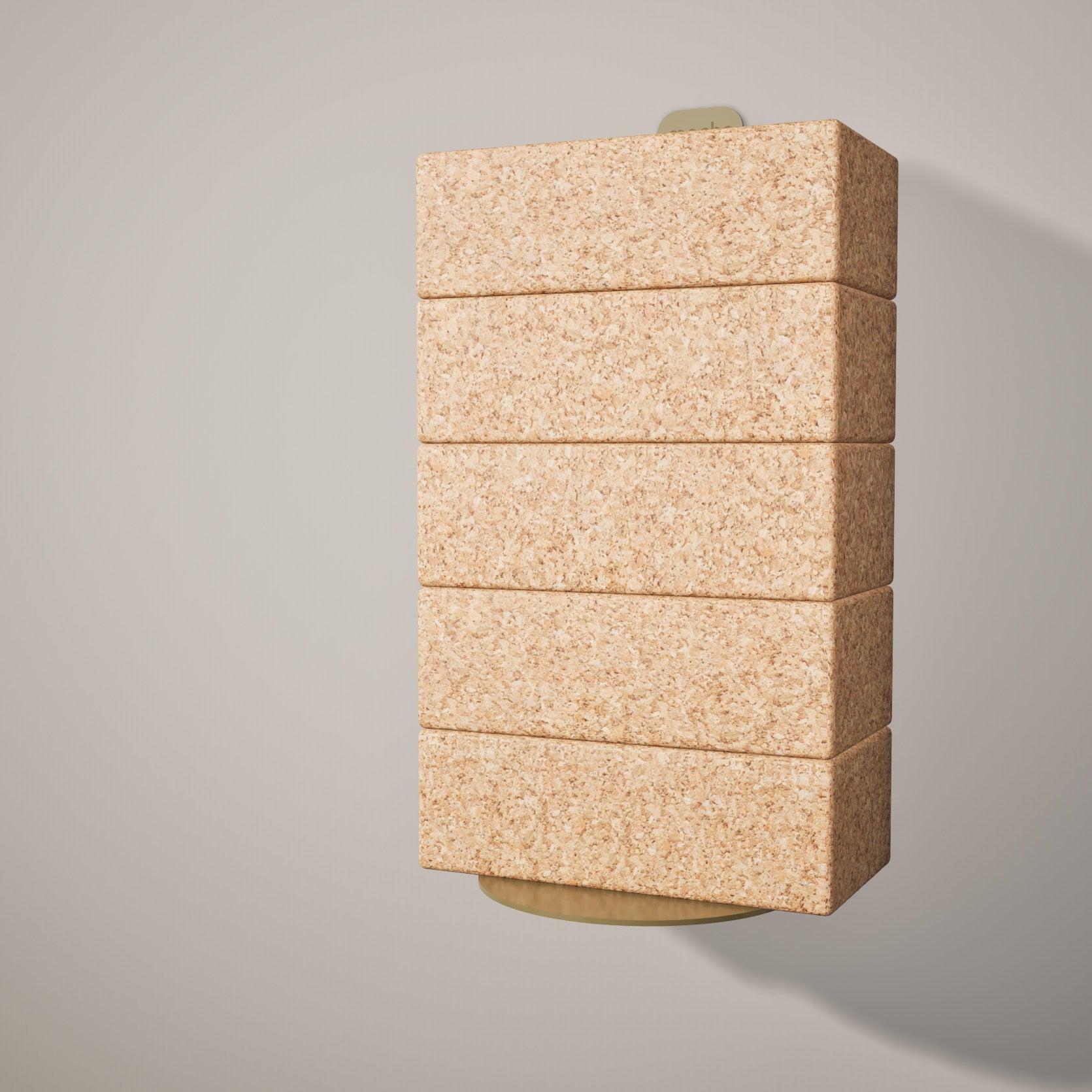 Yoke Yoga Block Wall Bracket | Gold with 5 Small Yoga Blocks