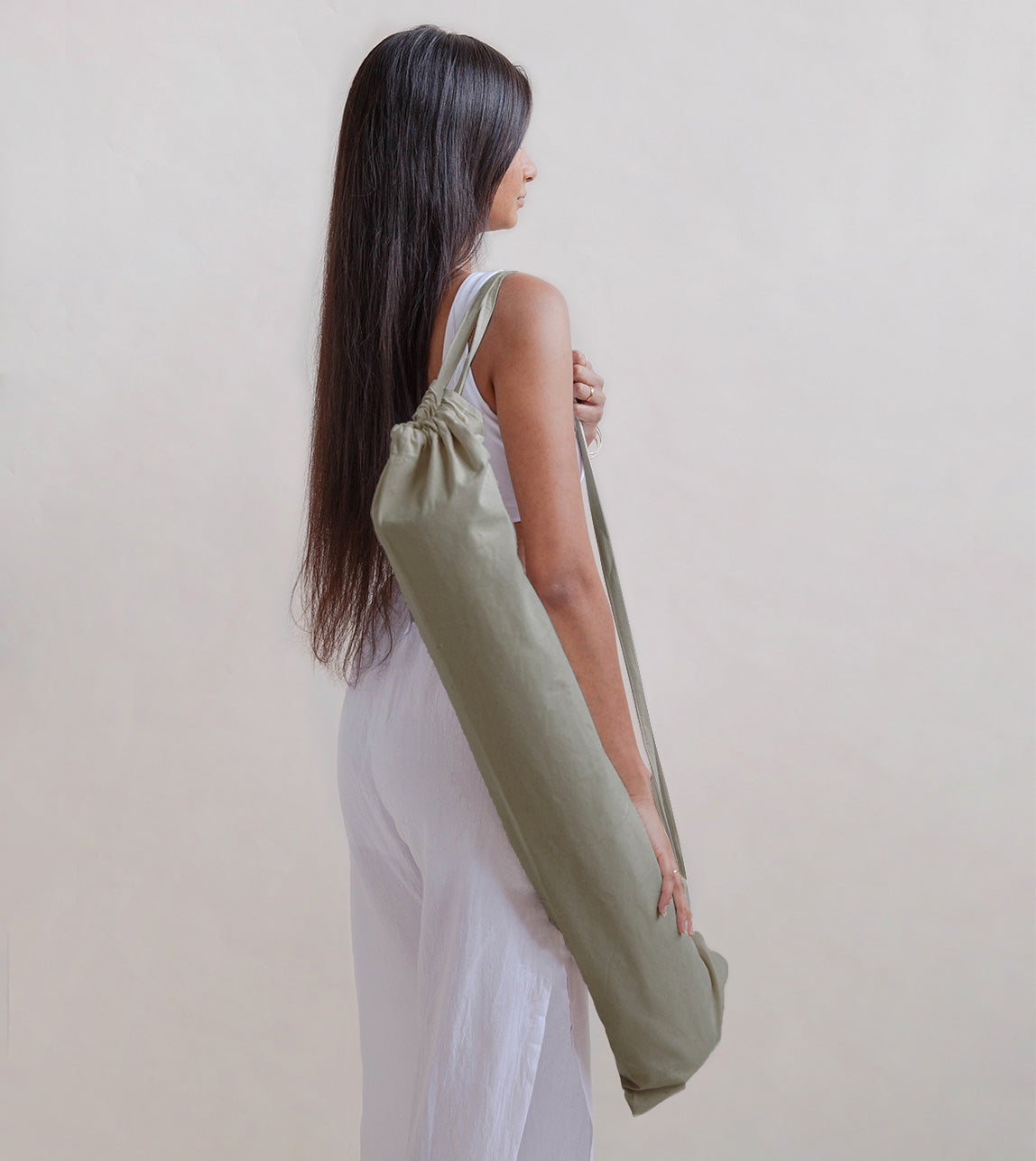 Jade and Jute herbal cotton yoga mat with carry bag