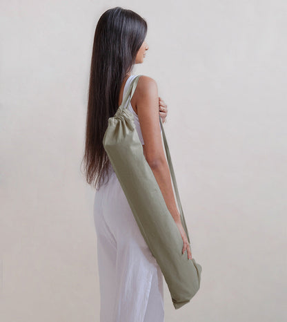 Jade and Jute herbal cotton yoga mat with carry bag