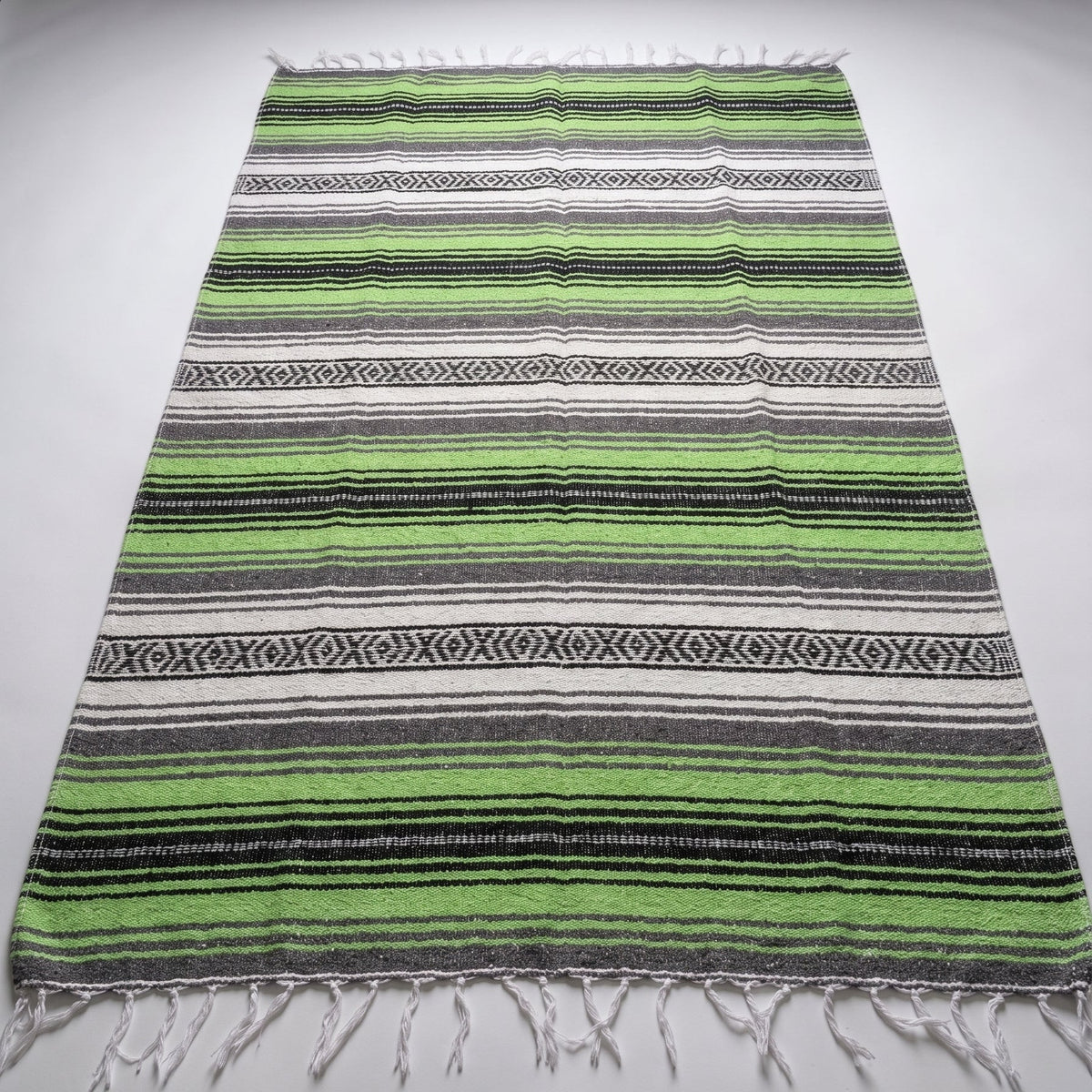 Bright Green Mexican Falsa Yoga Blanket