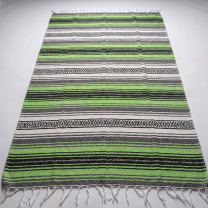 Bright Green Mexican Falsa Yoga Blanket