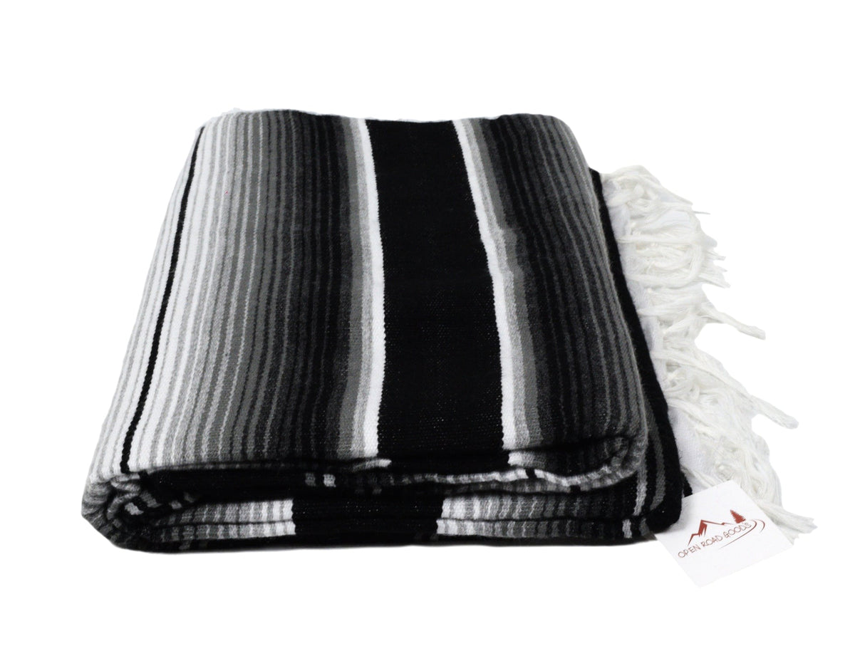 Midnight Isla Serape Yoga Blanket Folded