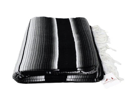 Midnight Isla Serape Yoga Blanket Folded