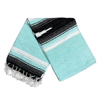 Mint Diamond Baja Yoga Blanket