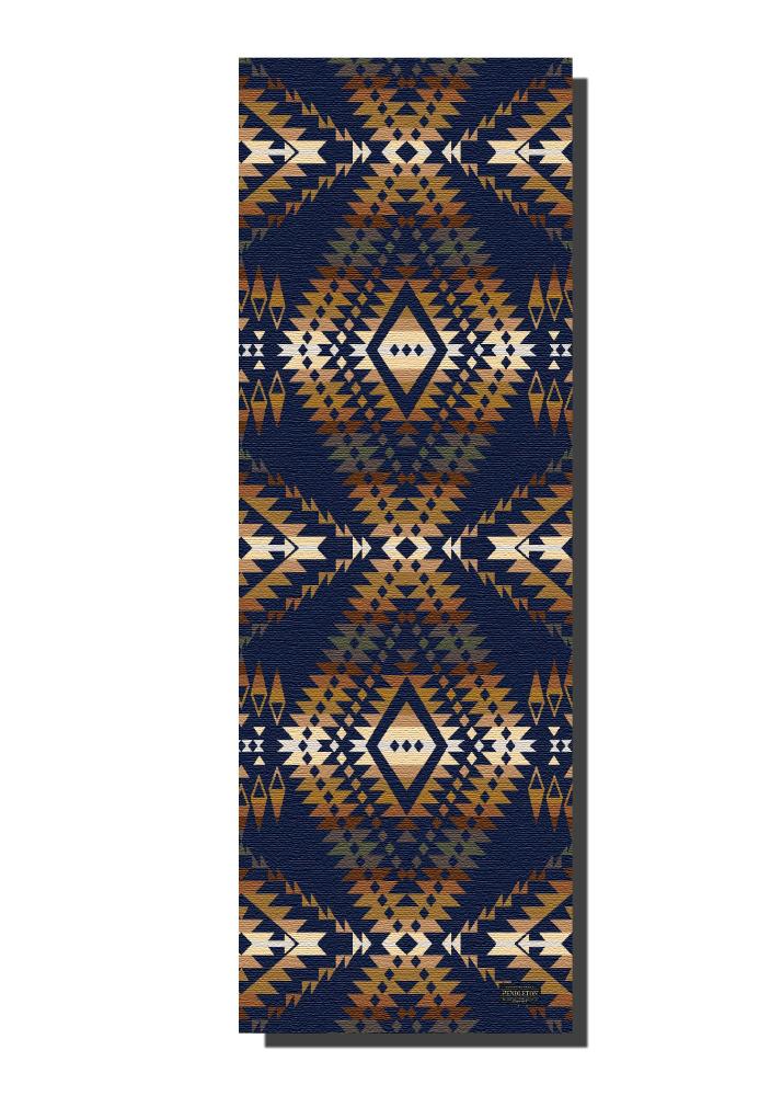 Yune Yoga Mat Pendleton Mission Trail Navy by Yune Yoga